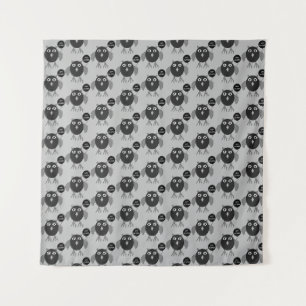 Creepy Halloween Party Owl Tapestry