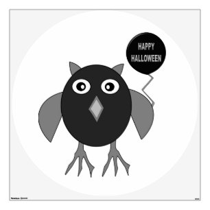 Creepy Halloween Party Owl Wall Decal
