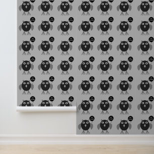 Creepy Halloween Party Owl Wallpaper
