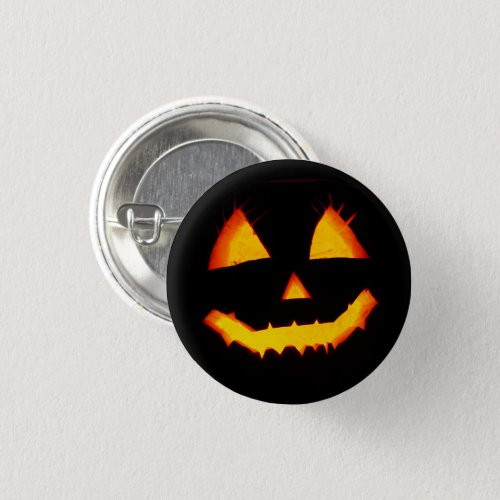 Creepy Halloween Pumpkin Pinback Button