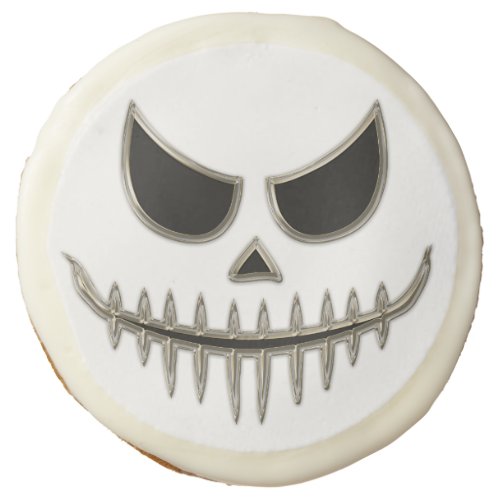 Creepy Halloween Skeleton Face Luncheon Sugar Cookie