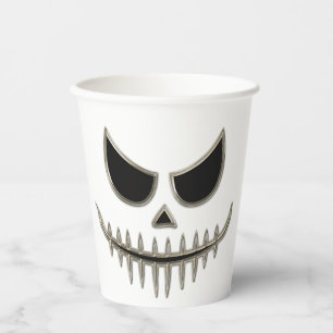 Creepy Halloween Skeleton Face Party Paper Cups