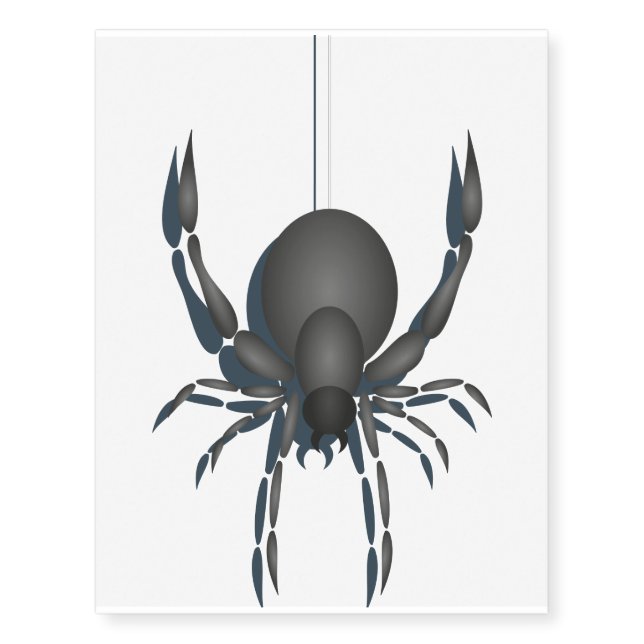 Creepy Halloween Spider Temporary Tattoos (Front)