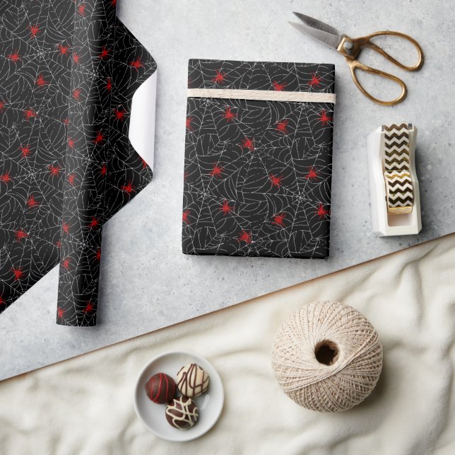 Creepy Halloween Spider Web Wrapping Paper (Crafts)