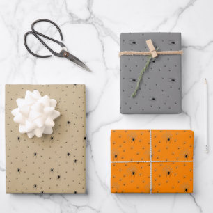 Creepy Halloween Spider Wrapping Paper. Paper Sheets