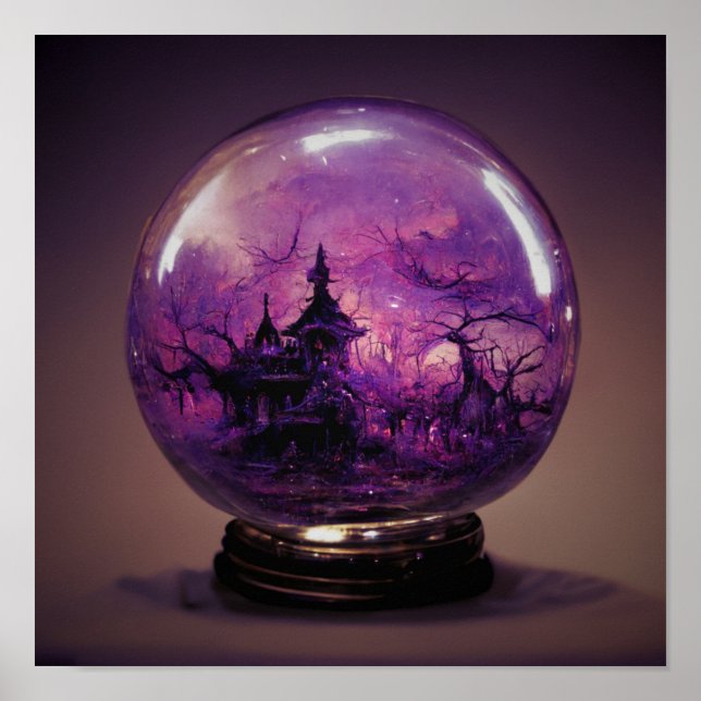 Creepy Halloween Spooky Haunted House Poster (Front)