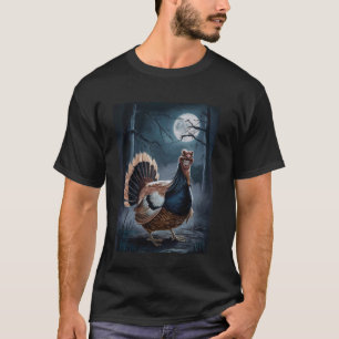 Creepy Halloween Turkey Thanksgiving Horror Scary  T-Shirt