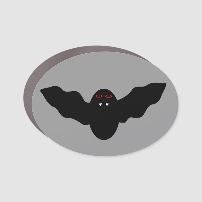 Creepy Halloween Vampire Bat Car Magnet (Front)