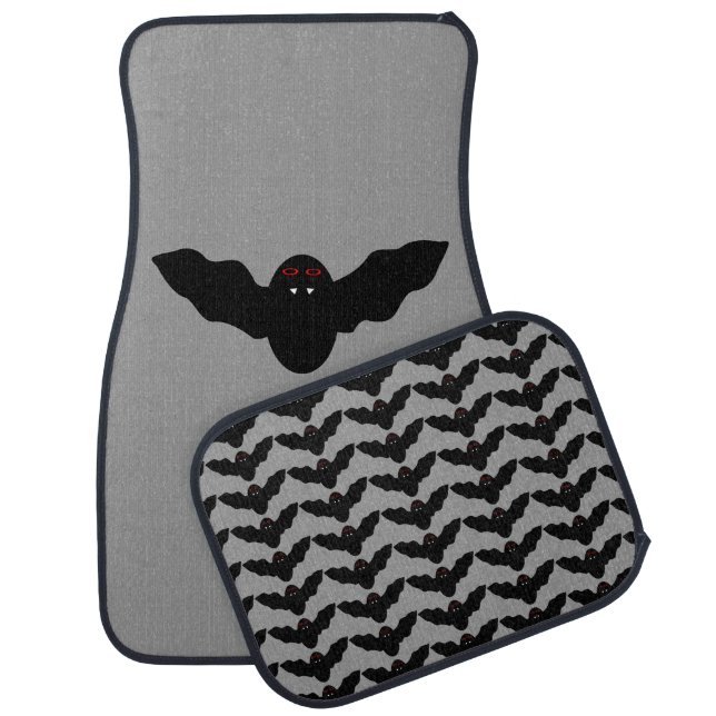 Creepy Halloween Vampire Bat Car Mat Set (Set)