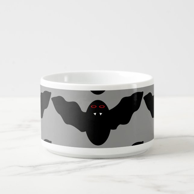 Creepy Halloween Vampire Bat Chili Bowl (Center)