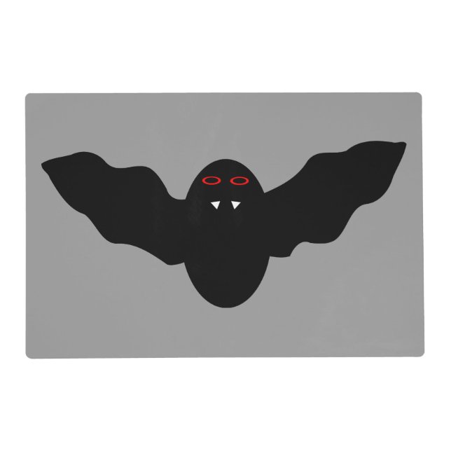 Creepy Halloween Vampire Bat Custom Placemat (Front)