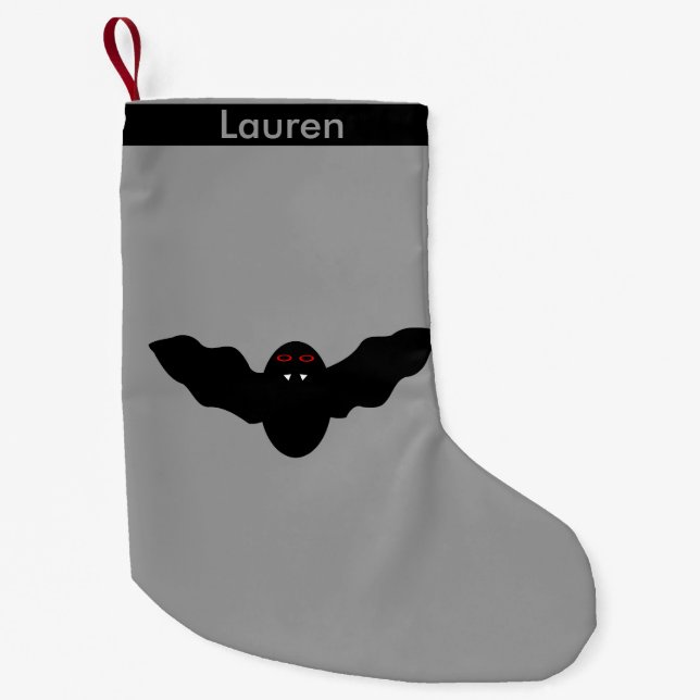 Creepy Halloween Vampire Bat Custom Stocking (Front)