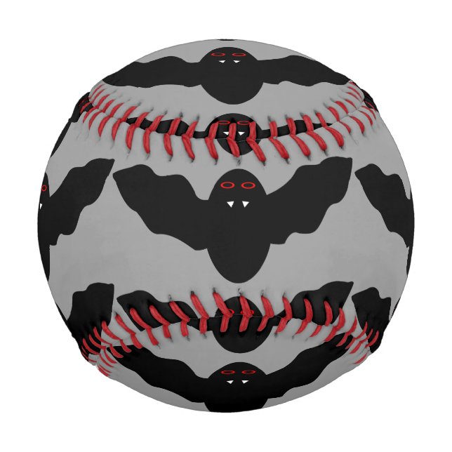 Creepy Halloween Vampire Bat Halloween Baseball (Front)