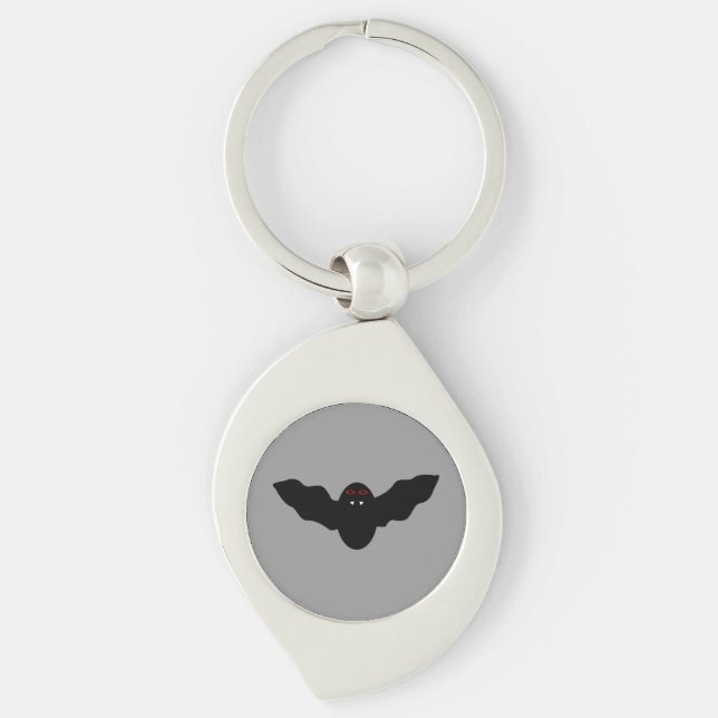Creepy Halloween Vampire Bat Keychain (Front)