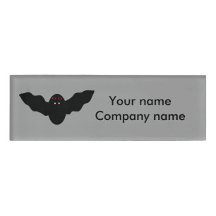 Creepy Halloween Vampire Bat Personalized Name Tag