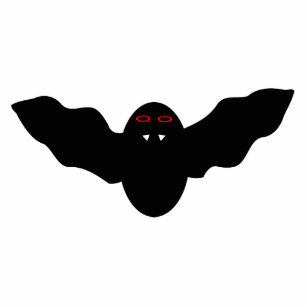 Creepy Halloween Vampire Bat Photo Sculpture
