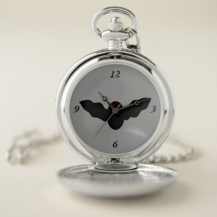 Creepy Halloween Vampire Bat Pocket Watch