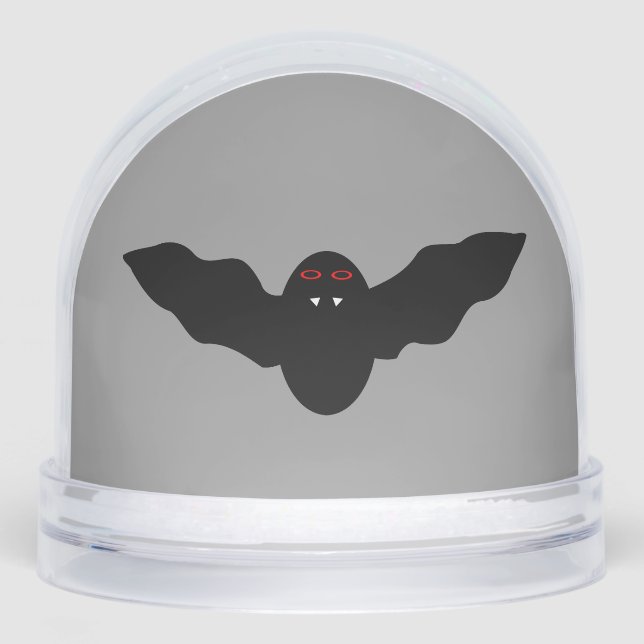 Creepy Halloween Vampire Bat Snow Globe (Front)