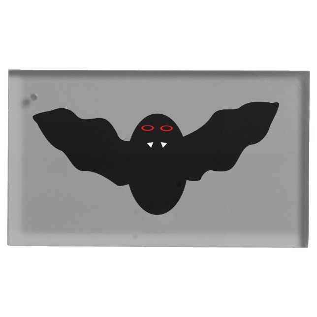 Creepy Halloween Vampire Bat Table Card Holder (Front)
