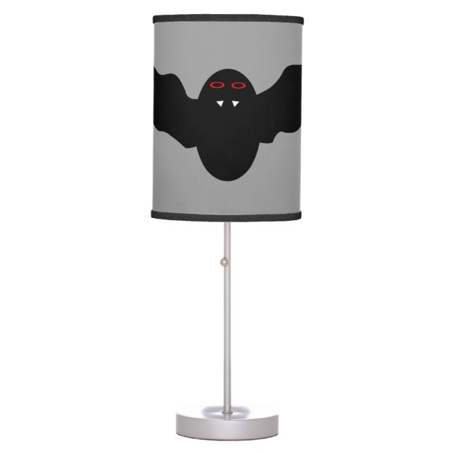 Creepy Halloween Vampire Bat Table Lamp (Front)