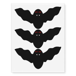 Creepy Halloween Vampire Bat Tattoos