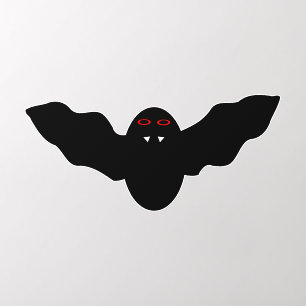 Creepy Halloween Vampire Bat Wall Decal