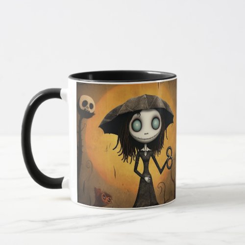 Creepy Halloween Zombie Doll Mug