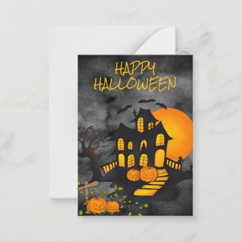 Creepy Haunted House Halloween Classroom   Note Card