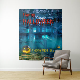 Creepy Haunted House Halloween Party Backdrop
