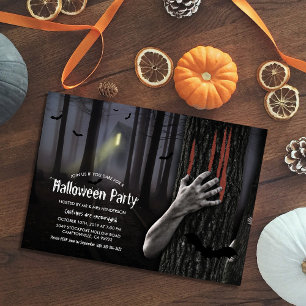 Creepy Haunted Woods Halloween Invitation