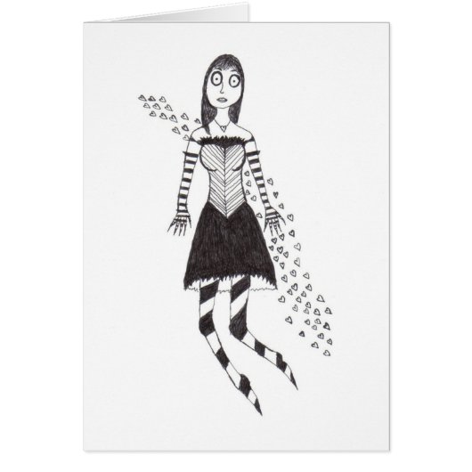 creepy heart girl cards (Front)