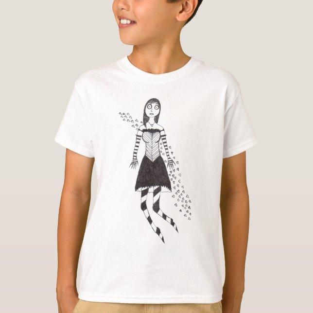 Creepy heart girl T-Shirt (Front)