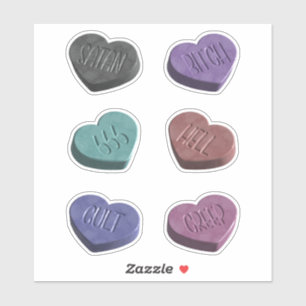 Creepy Hearts Candy Sticker