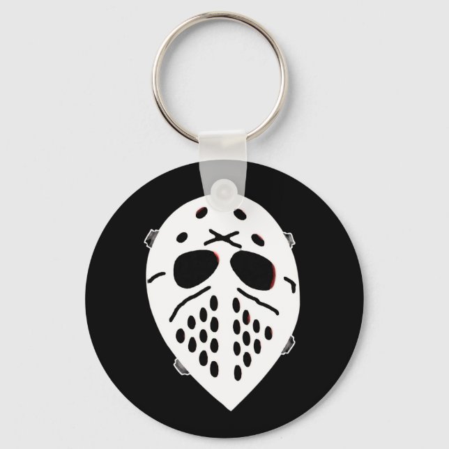 Creepy Hockey Mask Products Keychain (Front)