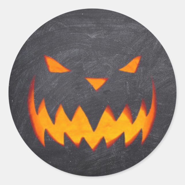 Creepy Hollow Halloween Jack o'Lantern Stickers (Front)