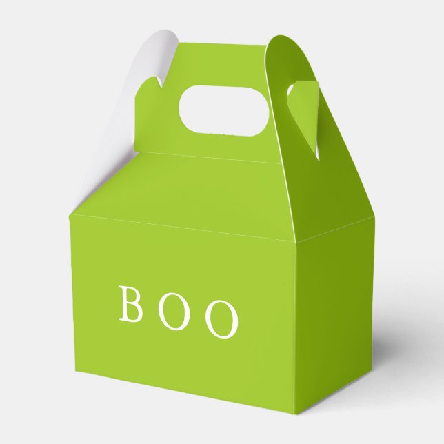 Creepy Hollow Halloween Party Slime Green Boo Box (Front Side)