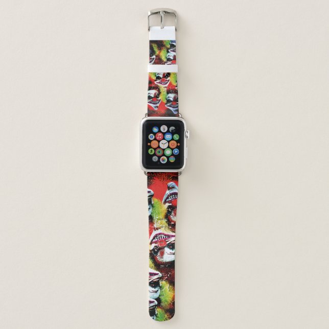 creepy horror clown apple watch band (Front)
