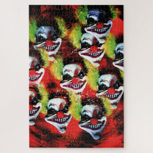 creepy horror clown jigsaw puzzle