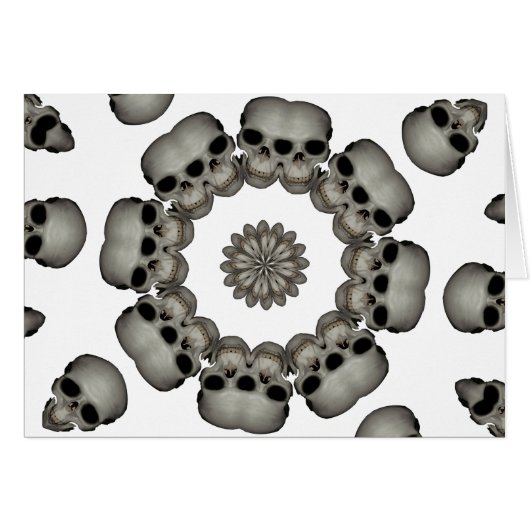 Creepy Human Skull Mandala (Front Horizontal)