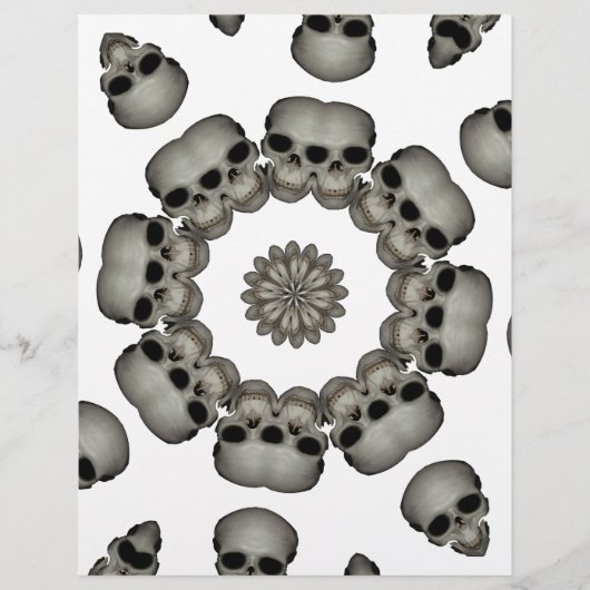 Creepy Human Skull Mandala (Front)