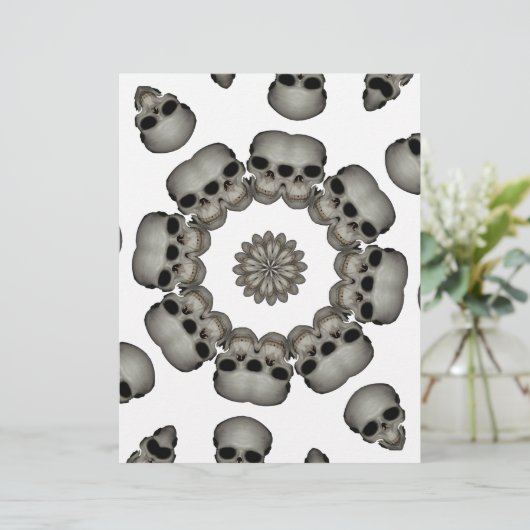 Creepy Human Skull Mandala (Standing Front)