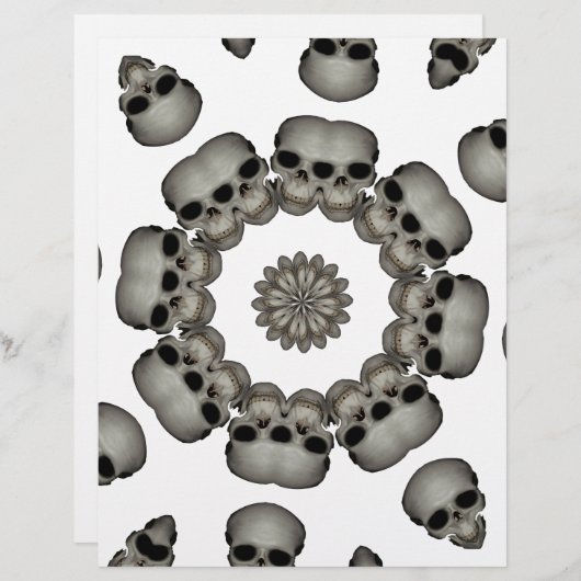 Creepy Human Skull Mandala (Front/Back)