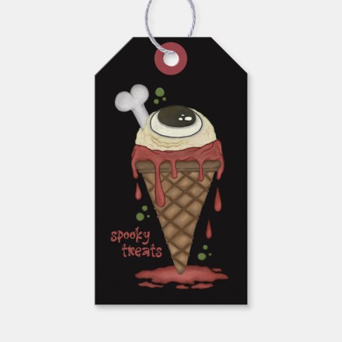 Creepy Ice Cream Halloween Gift Tags