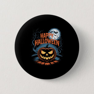 Creepy Jack O� Lantern Halloween Button