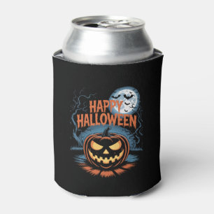 Creepy Jack O� Lantern Halloween Can Cooler