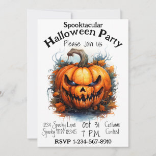 Creepy Jack-O-Lantern Halloween Party  Invitation