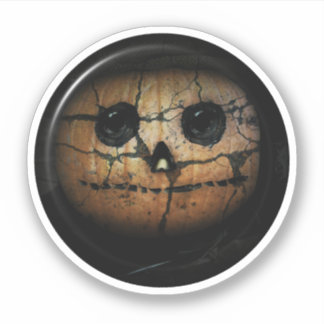 Creepy Jack -o-lantern Halloween Sticker
