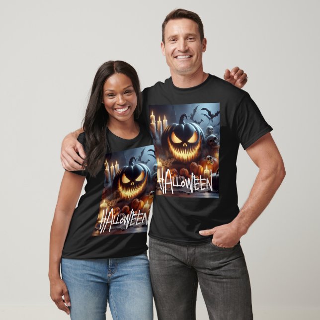 Creepy Jack-O-Lanterns, Skulls and Bats Unisex  T-Shirt (Unisex)