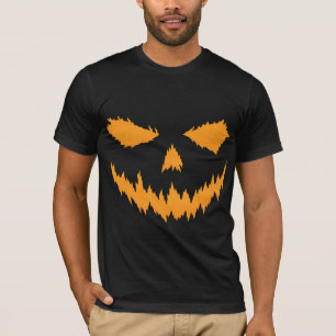 Creepy Jack O'Lantern Smile-Dark Halloween Graphic T-Shirt