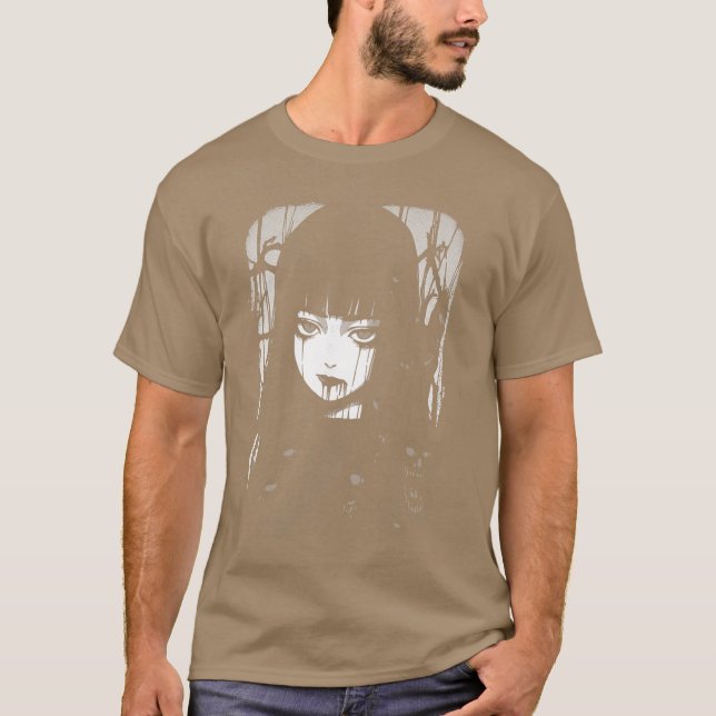 Creepy Japanese Anime Manga Horror Pastel Goth Gru T-Shirt (Front)